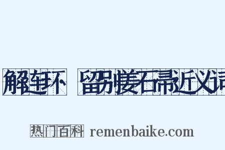 解连环·留别姜石帚近义词是什么意思的图片